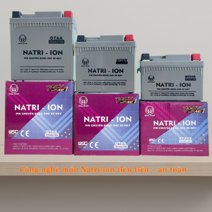 ẮC QUY XE MÁY NATRI-ION 12V 5Ah - 6Ah - BẢO HÀNH 12 THÁNG(đổi phồng 6 tháng)