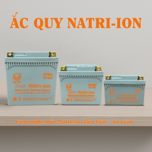 ẮC QUY XE MÁY NATRI-ION 12V 5Ah - 6Ah - BẢO HÀNH 12 THÁNG(đổi phồng 6 tháng)